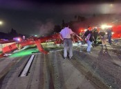 Helicopter crashes onto busy California highway, 3 injured; watch dramatic video