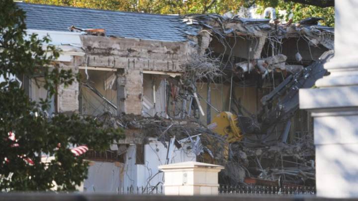 The White House starts demolishing part of the East Wing