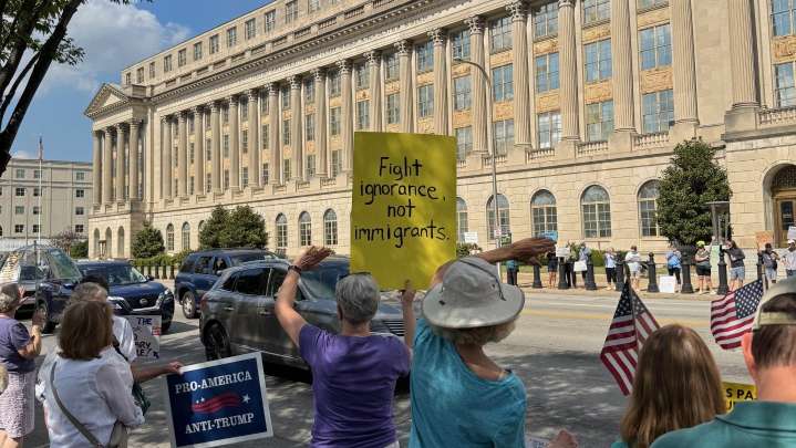 Protesters rail against health care cuts amid federal government shutdown