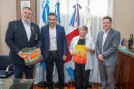 Funcionarios de la Municipalidad recibieron al Gobernador del distrito 4851 del Rotary Club