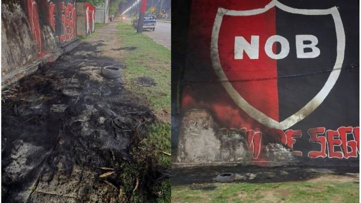 Incendiaron un mural de Newell's en Rosario