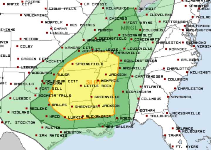Saturday’s Tornado Risk For East Texas Has Been Expanded