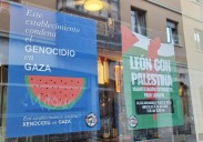 Negocios de León denuncian en llionés el genocidio en Palestina