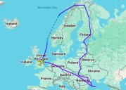 Map Tracks Royal Air Force Patrol Along Russia's Border