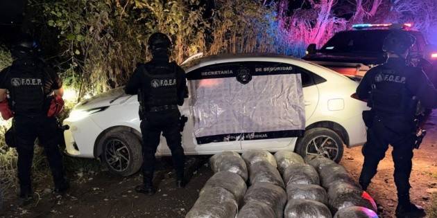 Tras persecución policial, localizan 70 kilos de marihuana en Tuxpan