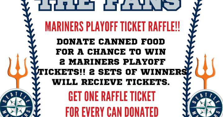 Donate to canned food drive at Ballinger Thriftway and win a chance at Mariners tickets