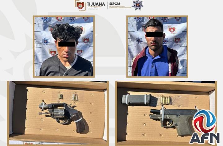 Detienen a dos hombres en área de invasión; traían armas de fuego