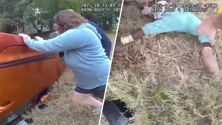 Mira dramático rescate de bebé bajo auto volcado en Texas