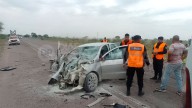 Impactantes imágenes: así quedó el auto en el que viajaban las víctimas del trágico…