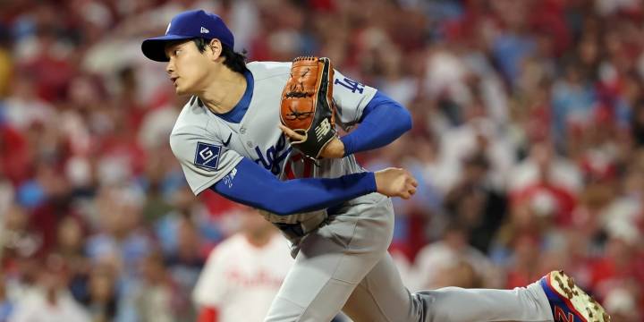 Shohei Ohtani makes postseason pitching debut