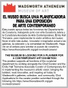 EL MUSEO BUSCA UN/A PLANIFICADOR/APARA UNA EXPOSICIÓNDE ARTE CONTEMPORÁNEO