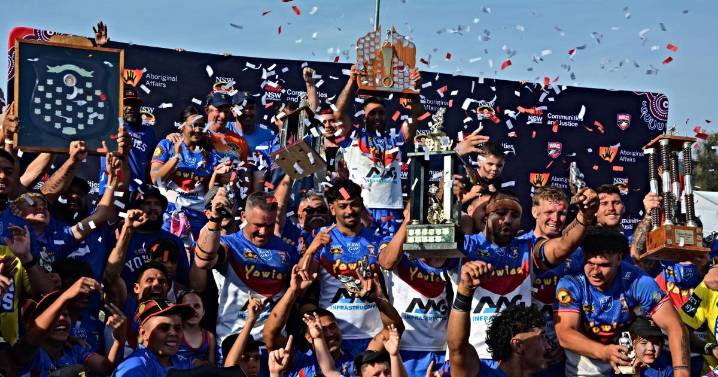 2025 Koori Knockout final: Newcastle Yowies celebrate win