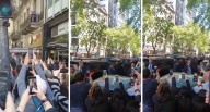"Hijos de..., coimera": Insultos y abucheos contra Milei y Karina en pleno centro porteño