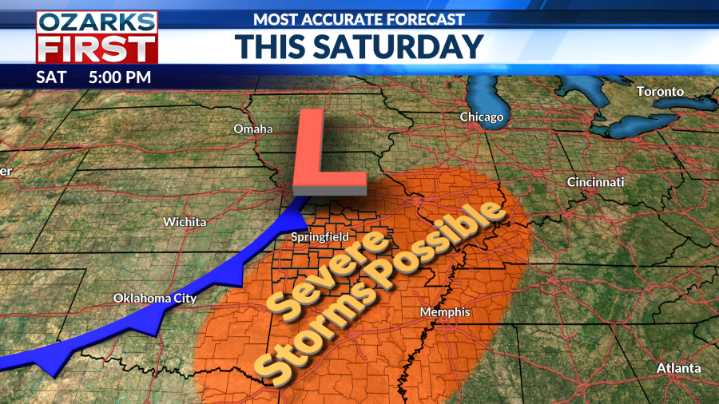 Quiet week, severe storm risk Saturday