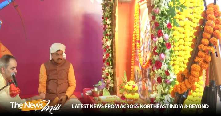 Madhya Pradesh CM Mohan Yadav performs in ‘Shastra Pooja’ at CM House on Vijayadashami