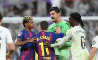 Video: Heated brawl involving Yamal, Courtois at the end of Real Madrid vs Barcelona Spanish Clasico