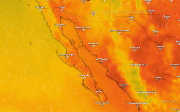 Clima en La Paz y Los Cabos jueves 16 de octubre de 2025