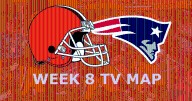 Cleveland Browns vs. New England Patriots: Week 8 TV Map
