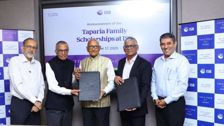 ISB announces 50 full scholarships through Taparia Family Foundation