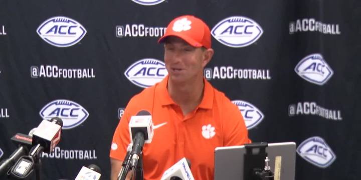 Clemson head coach Dabo Swinney opening statement after first conference win over UNC