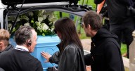 Liam Gallagher touches Ricky Hatton's coffin in heartbreaking moment of funeral