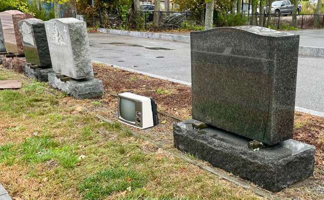 A fitting grave marker for the video that killed the radio star