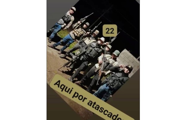 Difunden fotografías de sujetos armados llegando a Atascaderos, Guadalupe y Calvo