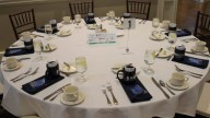 Blindfolded dinner fundraiser for vision care