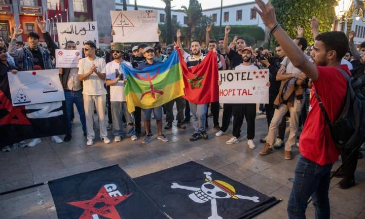 La juventud marroquí vuelve a las calles en Marruecos tras una pausa de más de una semana