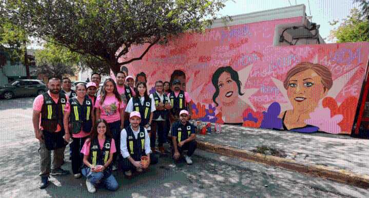 Homenajea San Pedro con mural a mujeres sobrevivientes de cáncer