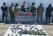Detienen a tres sujetos con armas y granadas tras ataque con drones a la Presidencia Municipal de Zinapécuaro