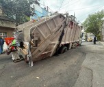 Video. Epidemia de socavones en la CDMX: camión cae en uno nuevo en la Cuauhtémoc