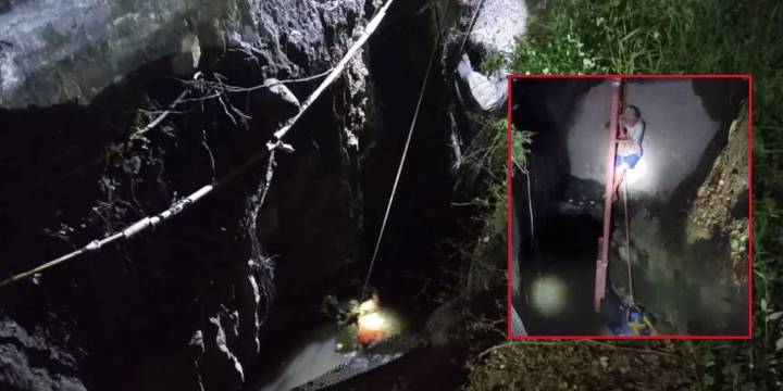 Mujer de 79 años fue rescatada tras caer a un socavón en Honda