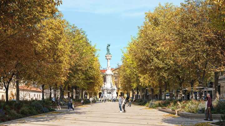 Príncipe de Viana toma una decisión sobre las obras en el paseo de Sarasate y el futuro del Monumento de los Fueros