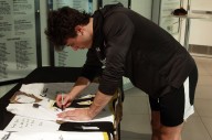 Kingston Frontenacs shuffling lines up Dervin with Pobezal, briefly