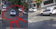 Salteña ebria escapó de la policía tras dormirse en doble fila y chocó varios autos