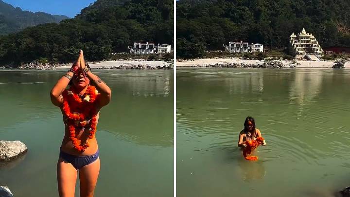 'Aadmi Log Kachcha Pehan Kar Nahaye Toh...': Bikini-Clad Foreigner's Ganga Dip Near Rishikesh Sparks Cultural Debate
