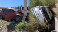 Se le “mete” en Cantera y da volantazo; uno se estrella y otro cae