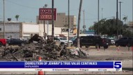 Demolition of Johnny's True Value in Harlingen...