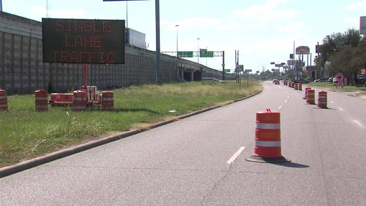 I-10 westbound frontage road narrows to one lane for next phase of interchange project