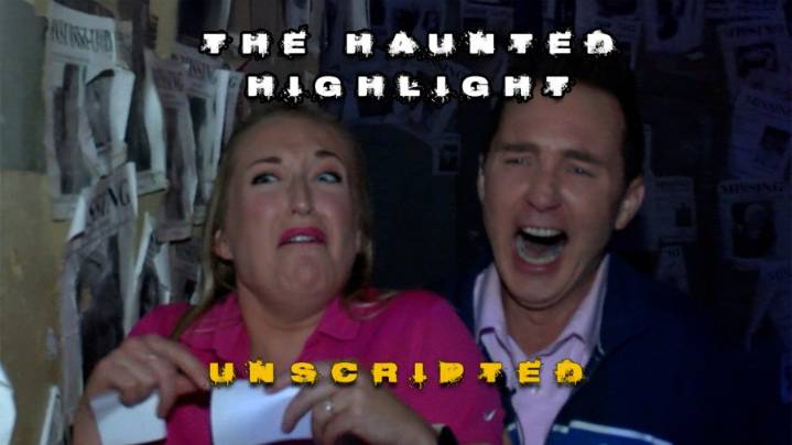 The Co-Hosts of Unscripted find religion at the Hotel of Terror