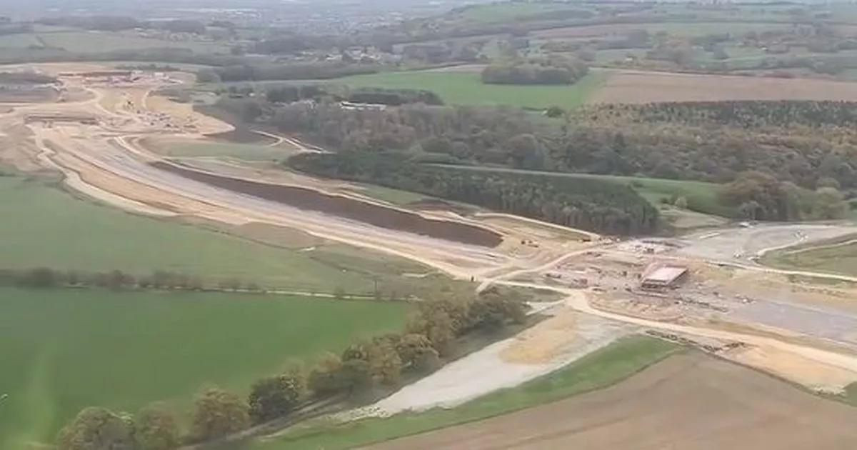 A417 flyover video shows huge scale of new dual carriageway being built and where famous pub used to be