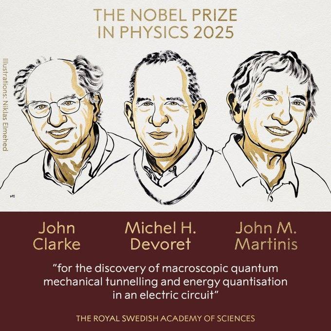 Premio Nobel de Física 2025 por descubrir el efecto túnel cuántico