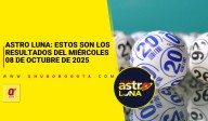 Astro Luna: estos son los resultados del miércoles 08 de octubre de 2025