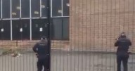 Shocking video emerges of synagogue stabbing as onlooker shouts 'he's got a bomb on him'