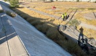 Se registra choque volcadura en el Vado del Río Nazas