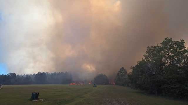 St. Tammany fire crews on scene of large wood fire
