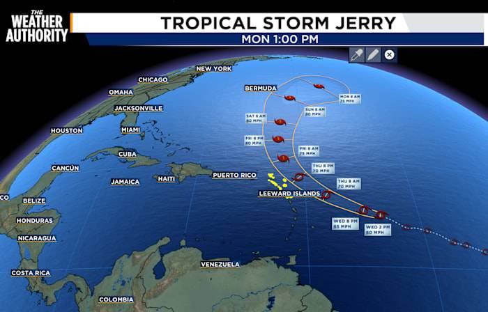 Northern Leeward Islands Brace for Tropical Storm Jerry