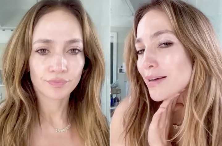 Jennifer Lopez sin maquillaje a sus 56 años revela sus secretos para un glowy skin