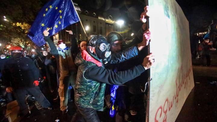 Five Georgia opposition leaders charged with ‘coup’ attempt after protests